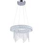 Maxax Modern Crystal Chandelier Lighting Ceiling 1 Ring Led Light Fixtures Hanging for for Dining Room, Living Room