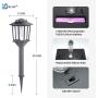 BLUU Aluminum Solar Pathway Lights Solar Lights Outdoor 4 Pack with 3 Kinds Alternative Light Source - High Lumen Automatic Led for Garden, Landscape, Patio, Lawn, Yard, Driveway, Walkway