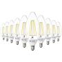 Sunco Lighting 10 Pack B11 LED Candelabra Bulb, Dusk-to-Dawn, 5W=40W, 2700K Soft White, Edison Vintage Filament, 500 LM, E12 Base, Outdoor Decorative Light for Sconces - UL