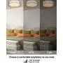 Ceiling Light Fixtures, VICNIE 14 inch 20W 1400 Lumens LED Flush Mount, Dimmable 3000K Warm White, Brush Nickel Finished, ETL Listed for Kitchen, Hallway, Bedroom, Stairways