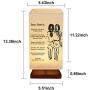 Engraved Bedside Table Lamp for Friends - Personalized Fabric Wooden Desk Lamp for Bedroom Living Room Office Study - Perfect for Birthdays Christmas Gifts for My Friend