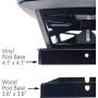 Davinci Renaissance Solar Post Cap Lights - Outdoor Lighting for 4x4 Wooden and Vinyl Posts - Bright Warm White LEDs - Slate Black (1 Pack)