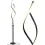 Brightech Embrace - Modern LED Spiral, 2 in 1 Lamp for Living Rooms - Contemporary Bright Lighting, Standing 40'' Tall End Table Lamp Adjustable to 66'' Floor Lamp - Dimmer Built in - Black