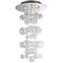 Saint Mossi Modern Glass Raindrop Chandelier Lighting Flush Mount LED Ceiling Light Fixture Pendant Lamp for Dining Room Bathroom Bedroom Livingroom 4 GU10 Bulbs Required H31'' X D20''