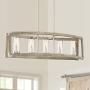 Kerr Wood Brushed Nickel Linear Pendant Chandelier 32 3/4'' Wide Modern Farmhouse 5-Light Fixture for Kitchen Island Dining Room - Possini Euro Design Kerr Wood Brushed Nickel Linear Pendant Chandelier 32 3/4'' Wide Modern Farmhouse 5-Light Fixture for Kitchen Island Dining Room - Possini Euro Design