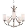 Kadence Brushed Nickel Chandelier 23 1/4'' Wide Modern Opal Frosted Glass 5-Light Fixture for Dining Room House Foyer Kitchen Island Entryway Bedroom Living Room - Possini Euro Design