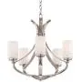 Kadence Brushed Nickel Chandelier 23 1/4'' Wide Modern Opal Frosted Glass 5-Light Fixture for Dining Room House Foyer Kitchen Island Entryway Bedroom Living Room - Possini Euro Design