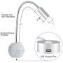 Bedside Reading Wall Light with USB Charging Port, LED Wall Mounted Lamp, Flexible Wall Sconce, Brushed Nickel Finished (3W Warm White)