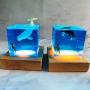 Shark Night Light,Cube Shark Diver Night Lamp Novelty Gift for Children for Living Rooms and Bedrooms Decor