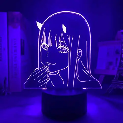 KATA Anime 3D Lamp Figure LED Night Light Kids Girls Gift Bedroom Decor Light Acrylic Christmas Lampara (Girl3)
