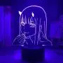 KATA Anime 3D Lamp Figure LED Night Light Kids Girls Gift Bedroom Decor Light Acrylic Christmas Lampara (Girl3)