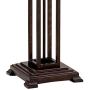 Mission Floor Lamp Art Deco with Nightlight Oiled Bronze Stained Glass Shade for Living Room Reading Bedroom - Robert Louis Tiffany