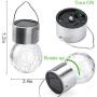 GIGALUMI 4 Pack Hanging Solar Lights Christmas Yard Decoration, White LED Solar Crackle Globe Hanging Lights Waterproof Outdoor Solar Lanterns with Handle for Garden, Yard, Patio, Lawn
