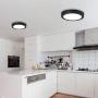 Jaycomey 24W Round Super Bright LED Flush Mounted Ceiling Light Fixtures,Surface Mounted Ceiling Light for Bathroom Balcony Garage Dining Room Kitchen,Non-Dimmable,Cool White,11.8 Inches