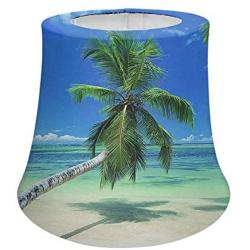 UNICEU Tropical Palm Tree on Beach Lamp Shades Table Lamp Shades Fade Resistant Reading Lamp Shades Universal Fit Most Lamps Trendy Room Decor