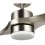CO-Z 52-Inch Ceiling Fan Brushed Nickel Finish with 2 Silver ABS Blades and White Glass 15W LED Light Kit (Brushed Nickel)