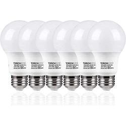 TORCHSTAR A19 LED Light Bulb, 9W (60W Equivalent), 820lm, 5000K Daylight, UL Listed, Non-dimmable LED Bulbs, E26 Medium Screw Base, Pack of 6