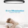 LED Flush Mount Ceiling Light, 12 Inch Round 24W 3200LM Ceiling Light Fixture, 240W Equivalent Ceiling Lamps for Bedroom, Living Room, Kitchen, Dining Room, 5000K Pure White