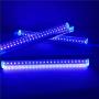 12W Led UV Black Light, 12Inch 63Led T8 Led Integrated Tube Dimmable Blacklight Fixture with Three-Row LEDs for Halloween Glow Party Poster UV Art Body Paint Stage Lighting Bedroom Material Metal Iron