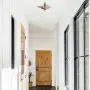 VILUXY Flush Mount Ceiling Light, Satin Nickel Star Light Fixtures Ceiling for Hallway, Entryway, Study Room, Bedroom