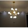 Sputnik Chandelier Lighting, Gold Mid Century Ceiling Lamp Modern Pendant Light Fixture Lighting Ceiling Light Fixture Lighting for Living Room Cafe Bar Dining Room (18 Light)