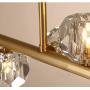 NOXARTE Brass Globe Chandelier Modern Pendant Light Fixture with Clear Crystal Shade for Dining Living Room 8 Lights
