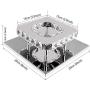 Modern 12W LED Ceiling Lights, DORNLAT Flush Mount Crystal Chandelier, Mini Cold White Square Stainless Steel Pendant Lamp for Bedroom, Living Room, Aisle, Size: 8 x 8 x 3 inch