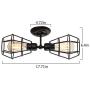 KOONTING 2-Light Industrial Bathroom Vanity Light, Metal Wire Cage Wall Sconce, Vintage Edison Wall Lamp Light Fixture for Bathroom Dressing Table Mirror Cabinets Vanity Table Living Room Porch.