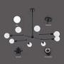 HAHZT Black Sputnik Chandelier 8 Lights Industrial Pendant Lighting Modern Sputnik Chandelier for Dining Room Kitchen Living Room Bedroom(Not Including Bulb)