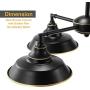 KingSo Lighting 4-Light Chandelier, Oil Rubbed Bronze Island Pendant Light Fixture with Highlights and Metal Shades Perfect for use in a Foyer, Living Room, Dining Room, or Bedroom.