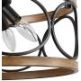 KSANA Farmhouse Drum Chandelier, Modern Faux Wood Light Fixture for Dining Rooms, Living Room, Bedroom and Foyer