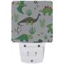 Cute Dinosaur Night Light for Kids Bedroom,Auto Dusk to Dawn Sensor Nightlight,Plug-in Wall Light for Bedroom,Bathroom,Nursery,Kitchen,Hallway,Stairs,Energy Efficient,Pack of 2