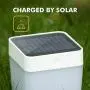 LUTEC Table Cube Light 100 Lumen 1 Watt 3 LED Simple Touch-Button Operation 3 Step Dimmer Portable & Moveable Solar Table Light Outdoor,Waterproof Exterior Atmosphere Lighting for Patio, Tent