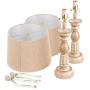 Oneach Table Lamps Set of 2 for Living Room Bedside Desk Lamps Vintage Bedroom Lamps for Study Kids Room Office White Washed 23.5 Inches