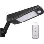 Licwshi Solar Lights Outdoor 48 LED 4500mAh,IP65 Waterproof Outdoor Security Night Light,Wireless Wall Lamp with Motion Sensor and Remote Control for Garden, Fence, Patio, Yard, Gate Garage-White