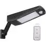 Licwshi Solar Lights Outdoor 48 LED 4500mAh,IP65 Waterproof Outdoor Security Night Light,Wireless Wall Lamp with Motion Sensor and Remote Control for Garden, Fence, Patio, Yard, Gate Garage-White