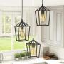 Emliviar 3-Light Pendant Lighting, Cluster Pendant Hanging Light for Kitchen Dining Room, Oil Rubbed Bronze Finish, 20065D-3 ORB