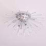 Dellemade Sputnik Chandelier, 8-Light Flush Mount Ceiling Light for Bedroom, Living Room, Dining Room, Office (Silver)