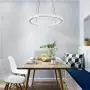 Modern Crystal Chandelier Lighting One Ring Adjustable LED Pendant-Light Dining Room Ceiling Light Fixtures-Dimmable Light Source(7.9 7.9 in)