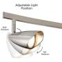 NOMA Track Lighting | Foldable & Adjustable Ceiling Light Fixture | Perfect for Kitchen, Hallway, Living Room, and Bathroom | Brushed Steel, 6-Light NOMA Track Lighting | Foldable & Adjustable Ceiling Light Fixture | Perfect for Kitchen, Hallway, Living Room, and Bathroom | Brushed Steel, 6-Light