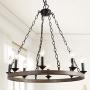 Farmhouse Chandelier, Kitchen Island Lighting in Rustic Faux Wood Metal and Wagon Wheel Finish, 26 Ceiling Light Fixture for Dining Room Farmhouse Chandelier, Kitchen Island Lighting in Rustic Faux Wood Metal and Wagon Wheel Finish, 26 Ceiling Light Fixture for Dining Room