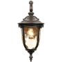 Bellagio Outdoor Wall Light Fixture Bronze 16 1/2'' Hammered Glass Sconce for House Deck Patio Porch - John Timberland