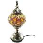Handcrafted Turkish Mosaic Glass Table Lamp|Great Home Decor for Living Room, Bed Room, Game Room, Media Room| Also Great for Dorm Room, Bar & Night Clubs (Orange 2)