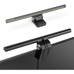 Baseus Monitor Light Bar, Monitor Lights with Touch Sensor, USB Powered LED Computer Light, 3 Switchable Light Modes, Dimmable Monitor Lamp, Computer Monitor Light for Desk/Office/Home, Black