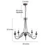 LOG BARN 5 Lights French Country Shabby Chic Chandelier in Brown Rust Metal Finish, 26.8'' Medium Dining Room Pendant Light Fixture LOG BARN 5 Lights French Country Shabby Chic Chandelier in Brown Rust Metal Finish, 26.8'' Medium Dining Room Pendant Light Fixture