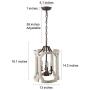 KSANA Farmhouse Chandelier, White Drum Chandelier in Hand-Painted White Finish for Dining Rooms, Living Rooms, Foyer, W13''xH18.1''