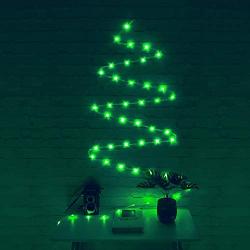 Hopolon Outdoor Rope String Lights, 4.5V Safety UL Plug Powered Waterproof Tube Light with 100 LED, 33 feet 8 Modes Copper Fairy Lights for Garden Fence Patio Yard Wedding Christmas Hall (Green)