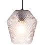 Mini 1-Light Single Pendant Lighting, Contemporary Vase Shade Hanging Light Fixture with Handblown Clear Glass for Kitchen Island,Dining Room,Restaurant