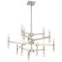 Marya Brushed Nickel Large Chandelier 32'' Wide Modern 24-Light Fixture for Dining Room House Foyer Kitchen Island Entryway Bedroom Living Room - Possini Euro Design