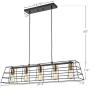 Industrial Dining Room Chandeliers 5-Light Linear Black Brass Kitchen Island Lighting